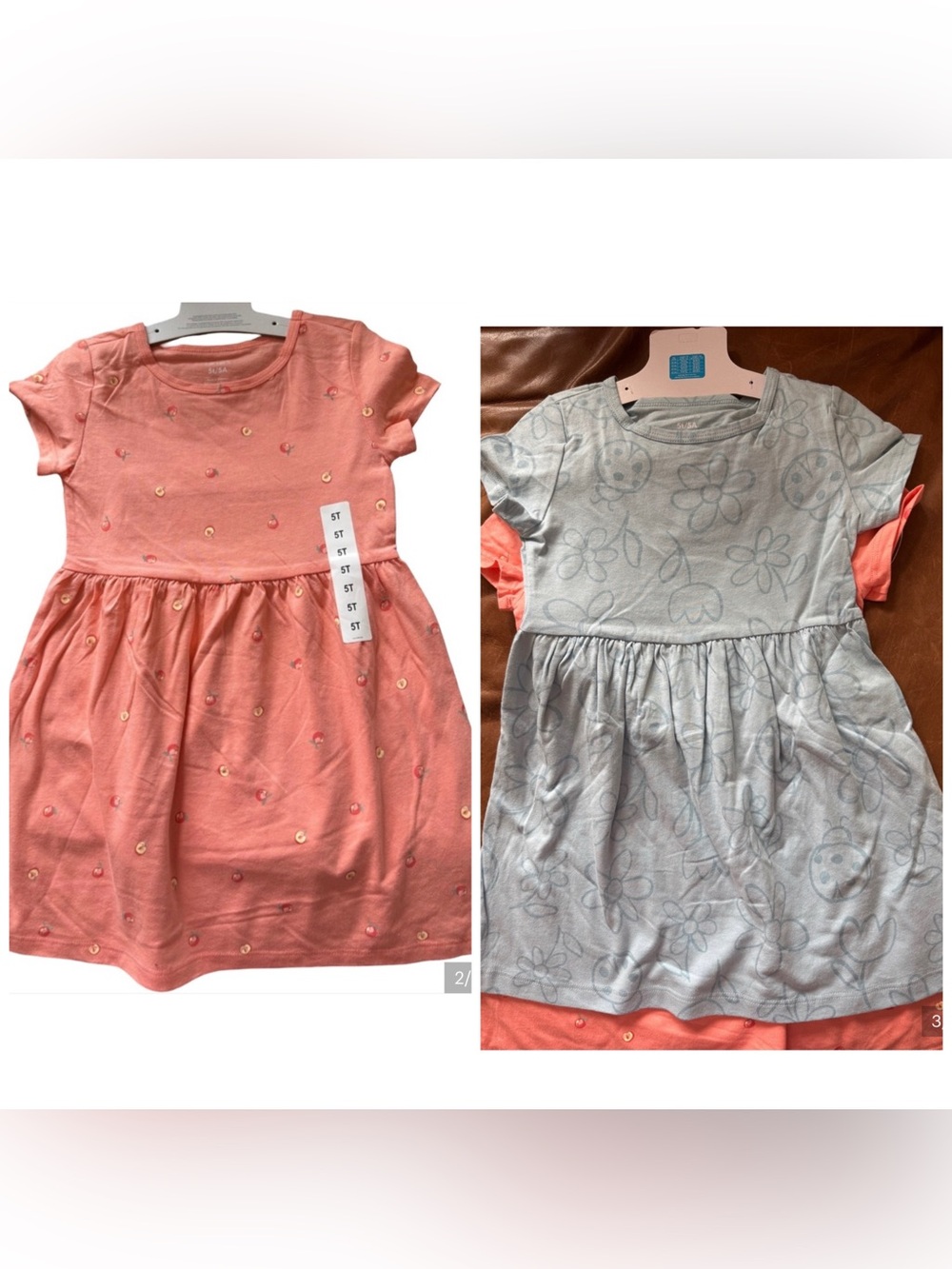 NWT 2 Dresses Carters 100% Cotton